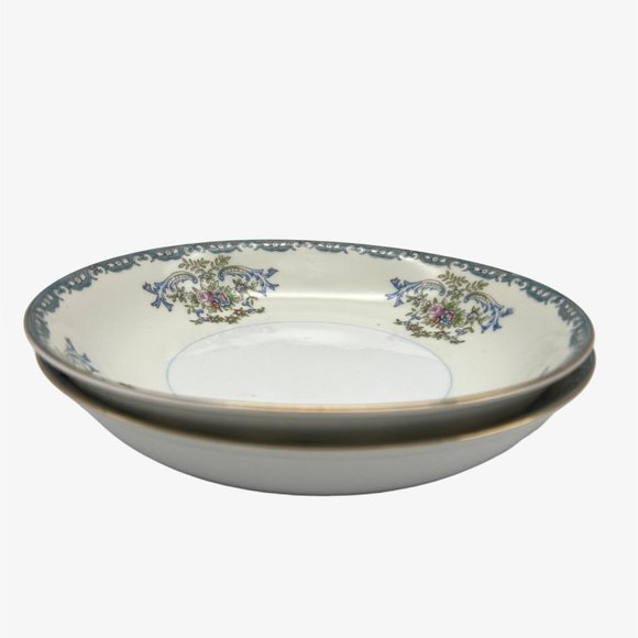 Empress China EMP47 2 Salad Bowls Japan Hand Painted Floral Pattern 7.5" - Picture 6 of 6